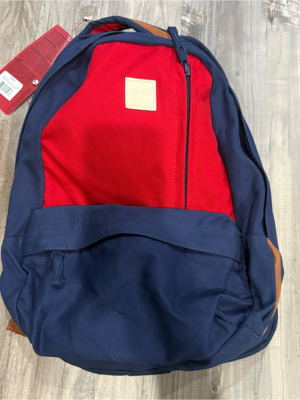 Volcom Basis Canvas Backpack Red/ Blue Colorway NWT